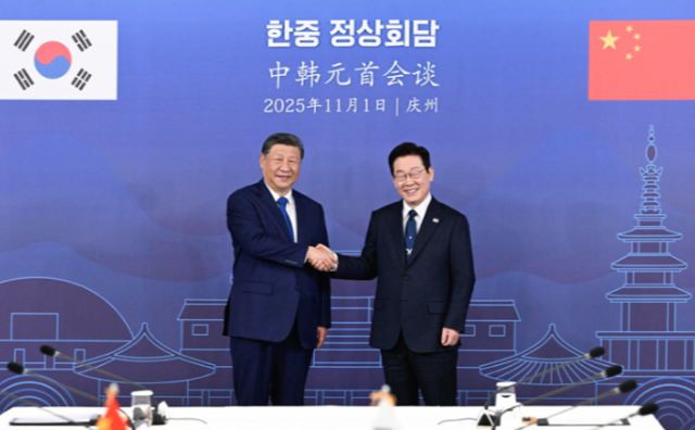 习近平同韩国总统李在明会谈